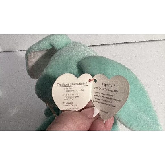 Lot Of Ty Beanie Babies Jinglepup, Patti, Hippity, Wise, Chocolate, Wiser - Picture 11 of 16